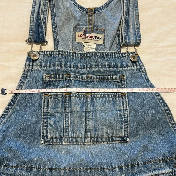 NWOT LondonJean 90s Vintage Medium Wash Overalls Size M - Picture 12 of 13